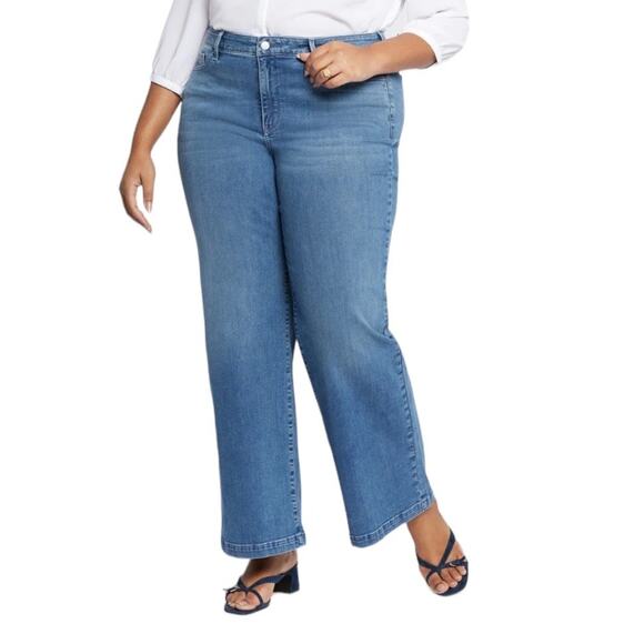 NYDJ Denim - NYDJ Jeans Teresa wide leg ankle light blue 22W